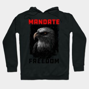 Mandate Freedom, American Eagle Red and white design Hoodie